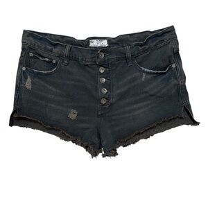 Free People Women’s Size W29 Dark Wash Distressed Cut Off Denim Shorts